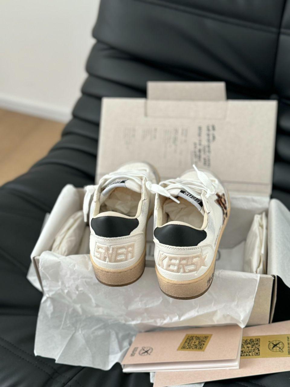 Golden Goose Ball star White/Leopard star