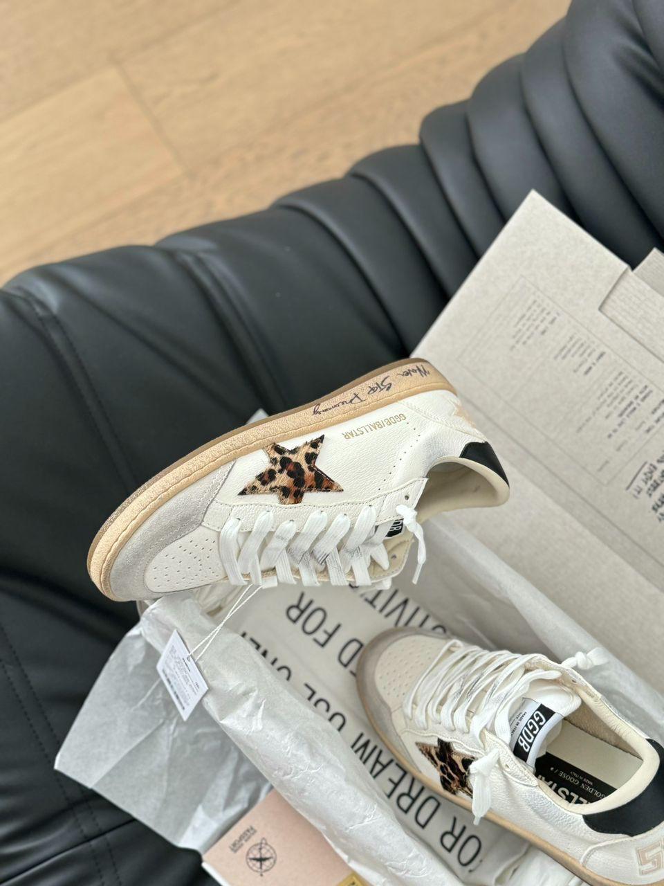 Golden Goose Ball star White/Leopard star