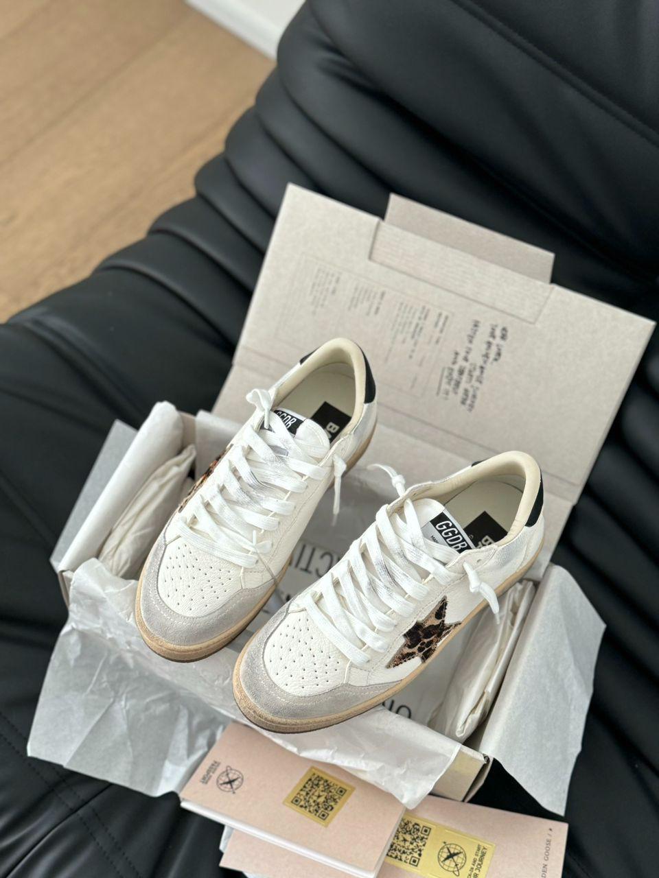 Golden Goose Ball star White/Leopard star