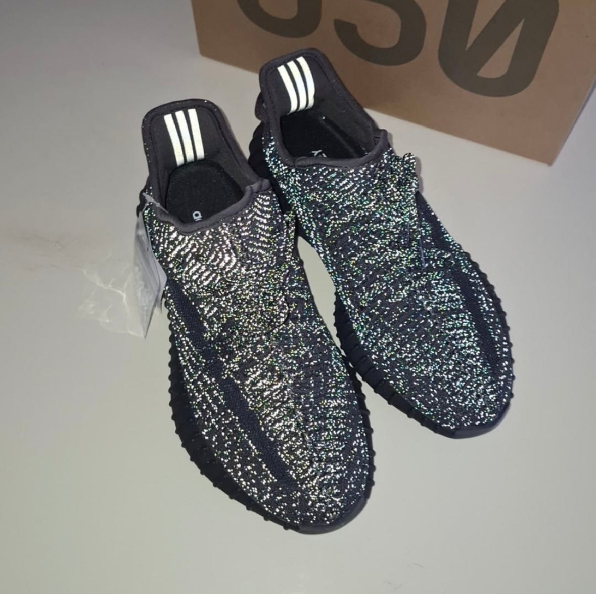 Yeezy boost “Static Black”-reflective