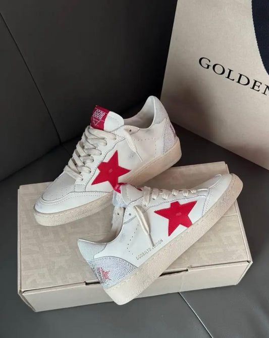 Golden Goose "Red Star/Swarovski lettering"