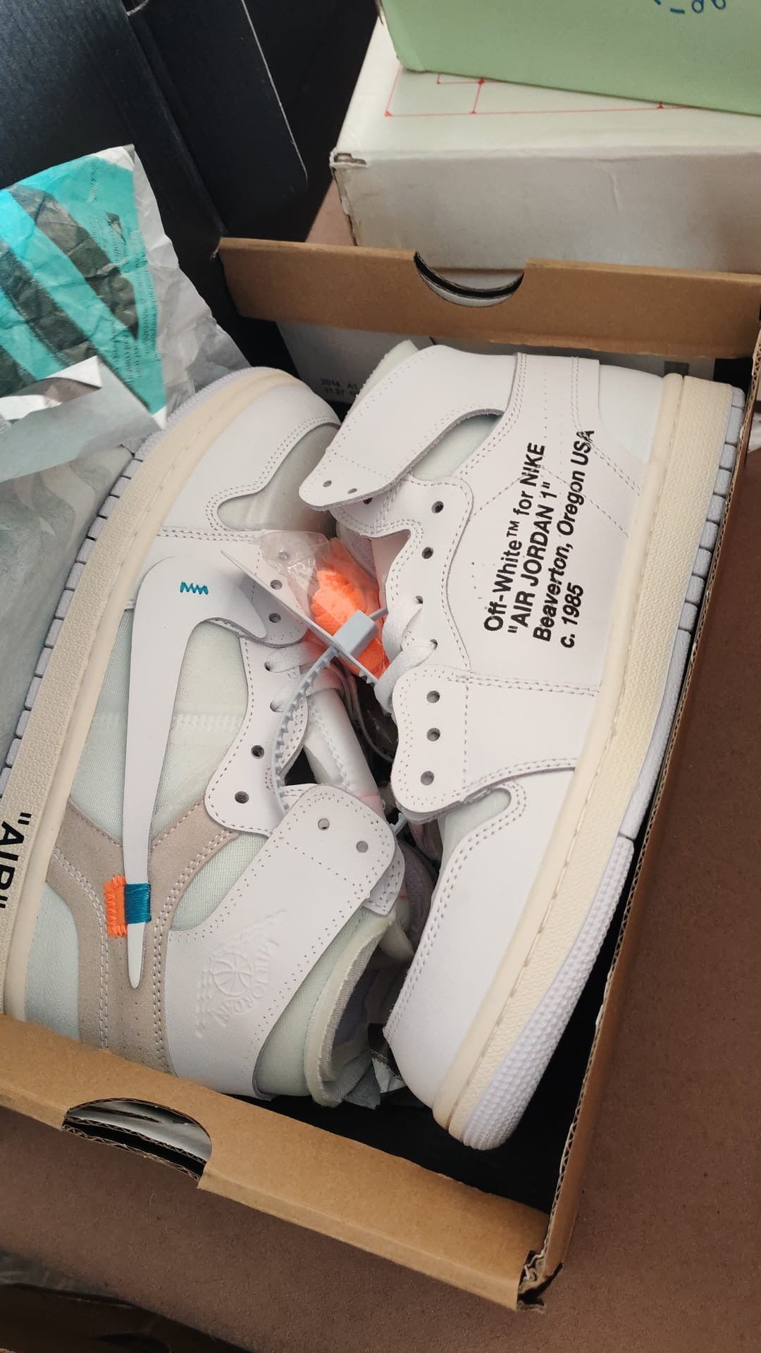 jordan off white 1 box